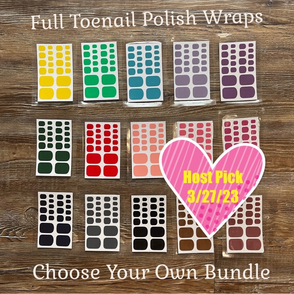 🎉Host Pick🎉Full Toe Nail Polish Wraps